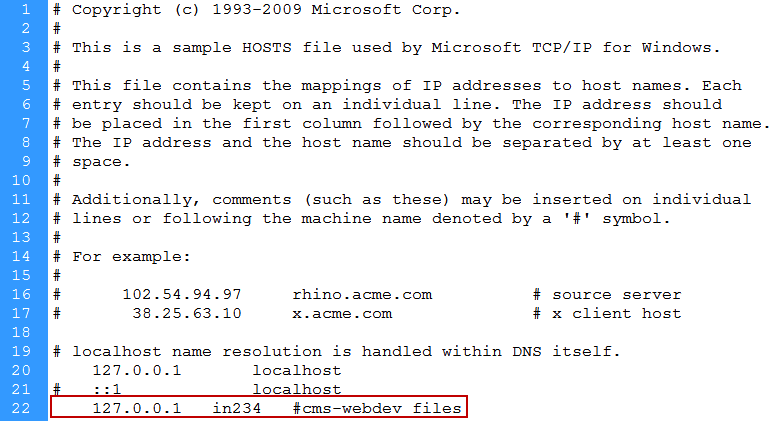 hosts file edits